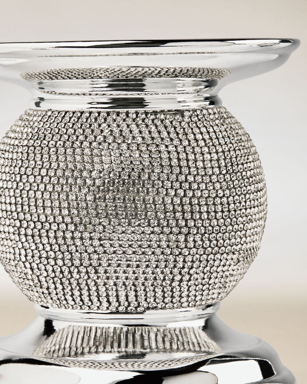Bling Applique Pedestal 3-Wick Candle Holder - Image 3
