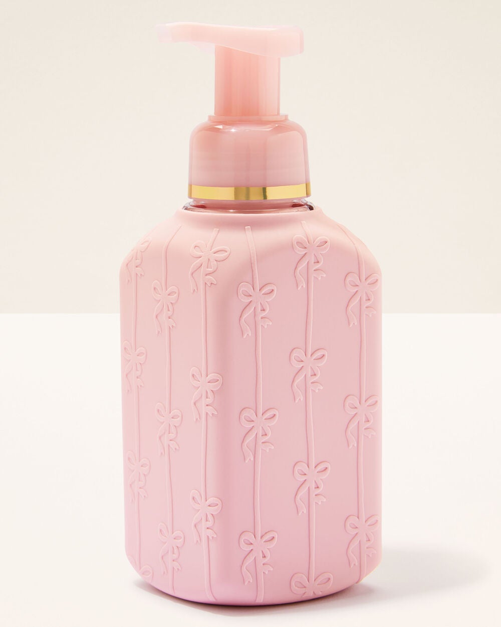 Pink Silicone Bows Gentle & Clean Foaming Hand Soap Dispenser