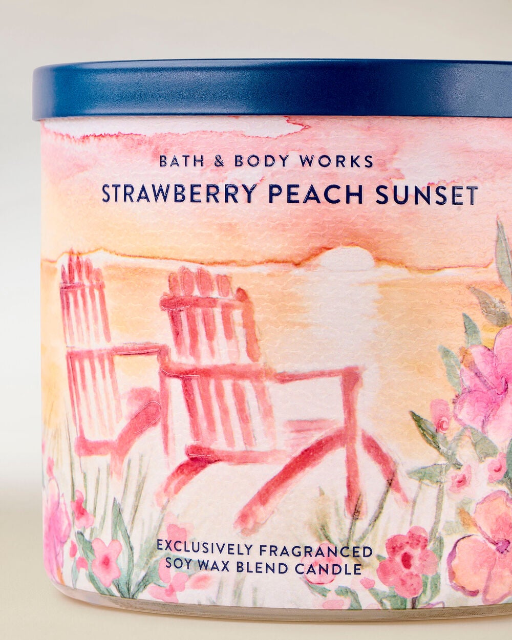 Strawberry Peach Sunset 3-Wick Candle - Image 2