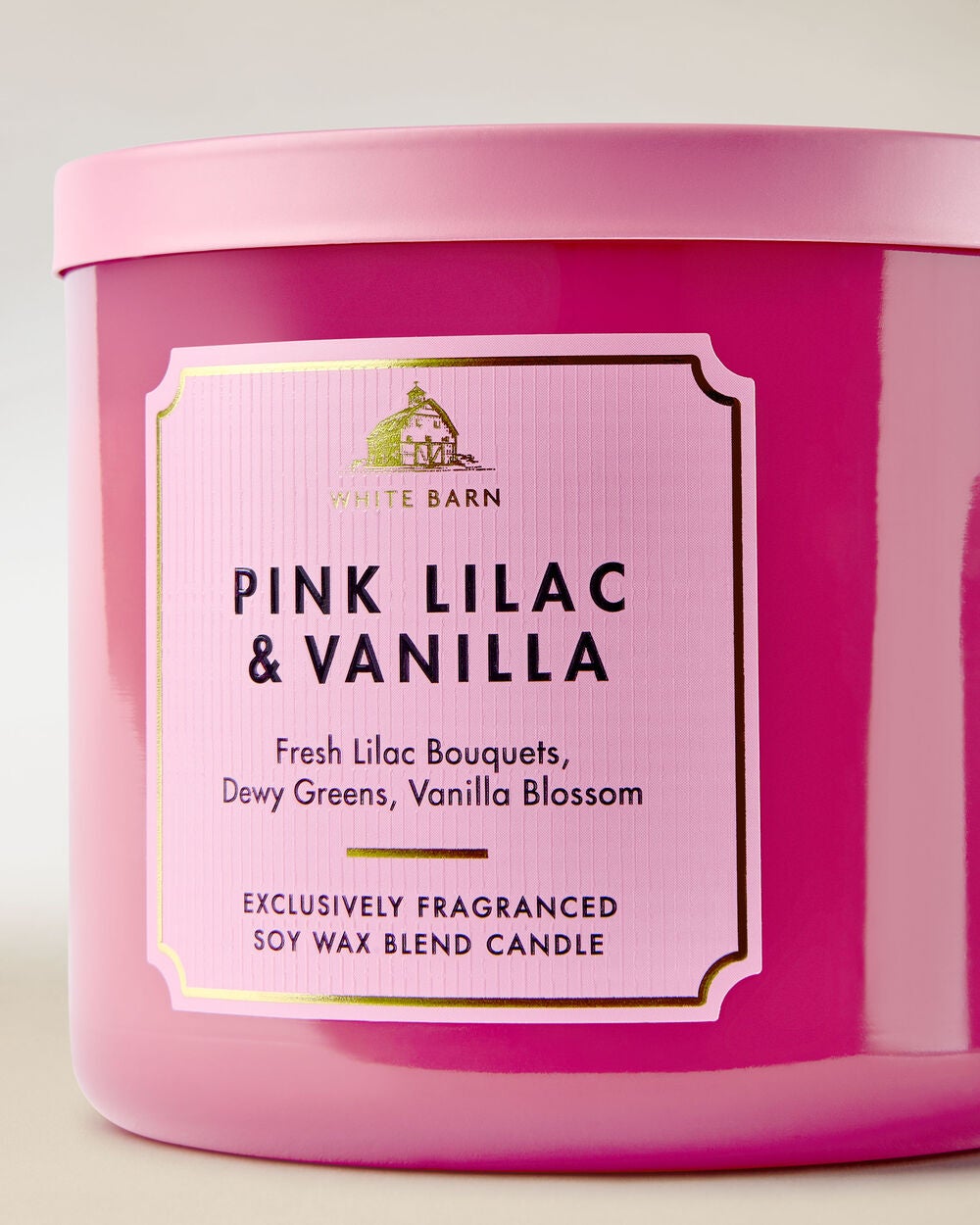 Pink Lilac & Vanilla 3-Wick Candle - Image 2