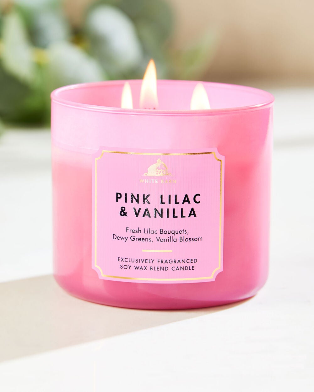 Pink Lilac & Vanilla 3-Wick Candle - Image 6