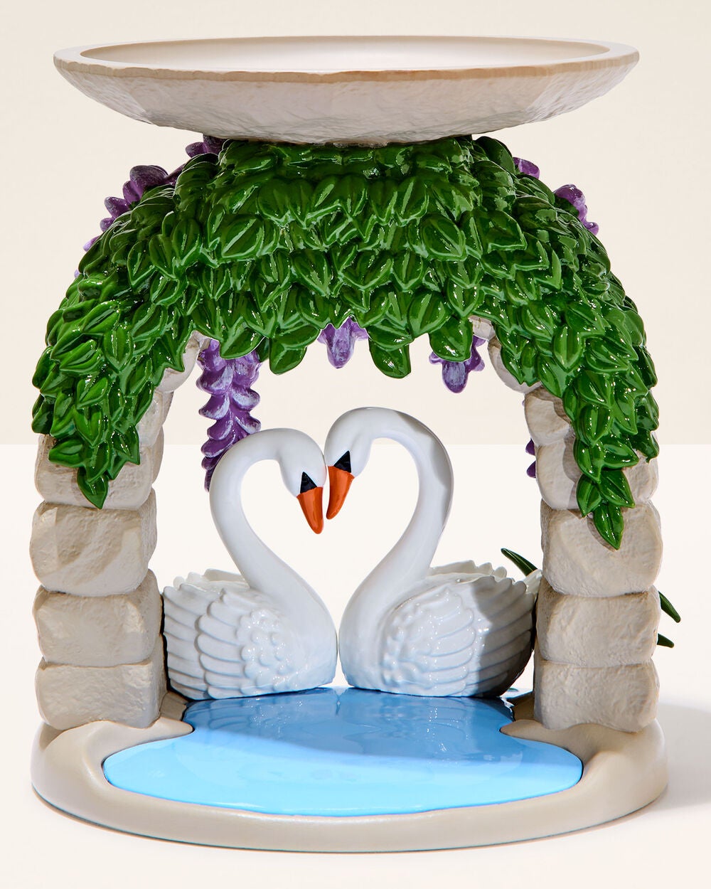 Swan Bridge Pedestal 3-Wick Candle Holder - Image 3