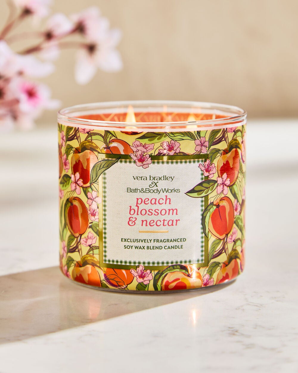 Peach Blossom & Nectar 3-Wick Candle - Image 6