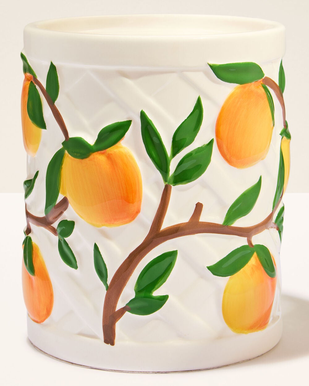 Vera Bradley Peach Pedestal 3-Wick Candle Holder - Image 2
