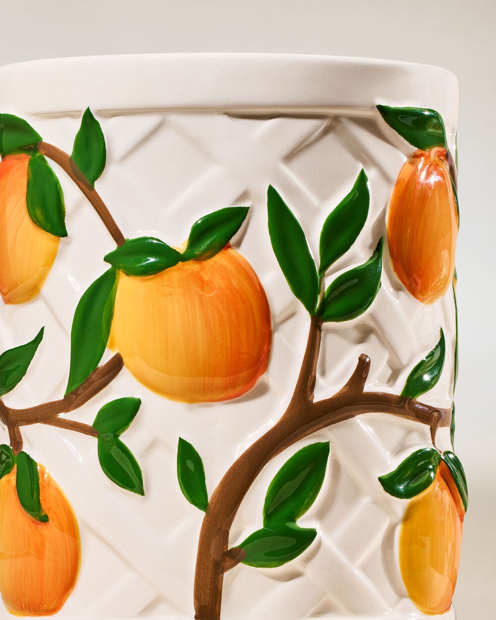 Vera Bradley Peach Pedestal 3-Wick Candle Holder - Image 3