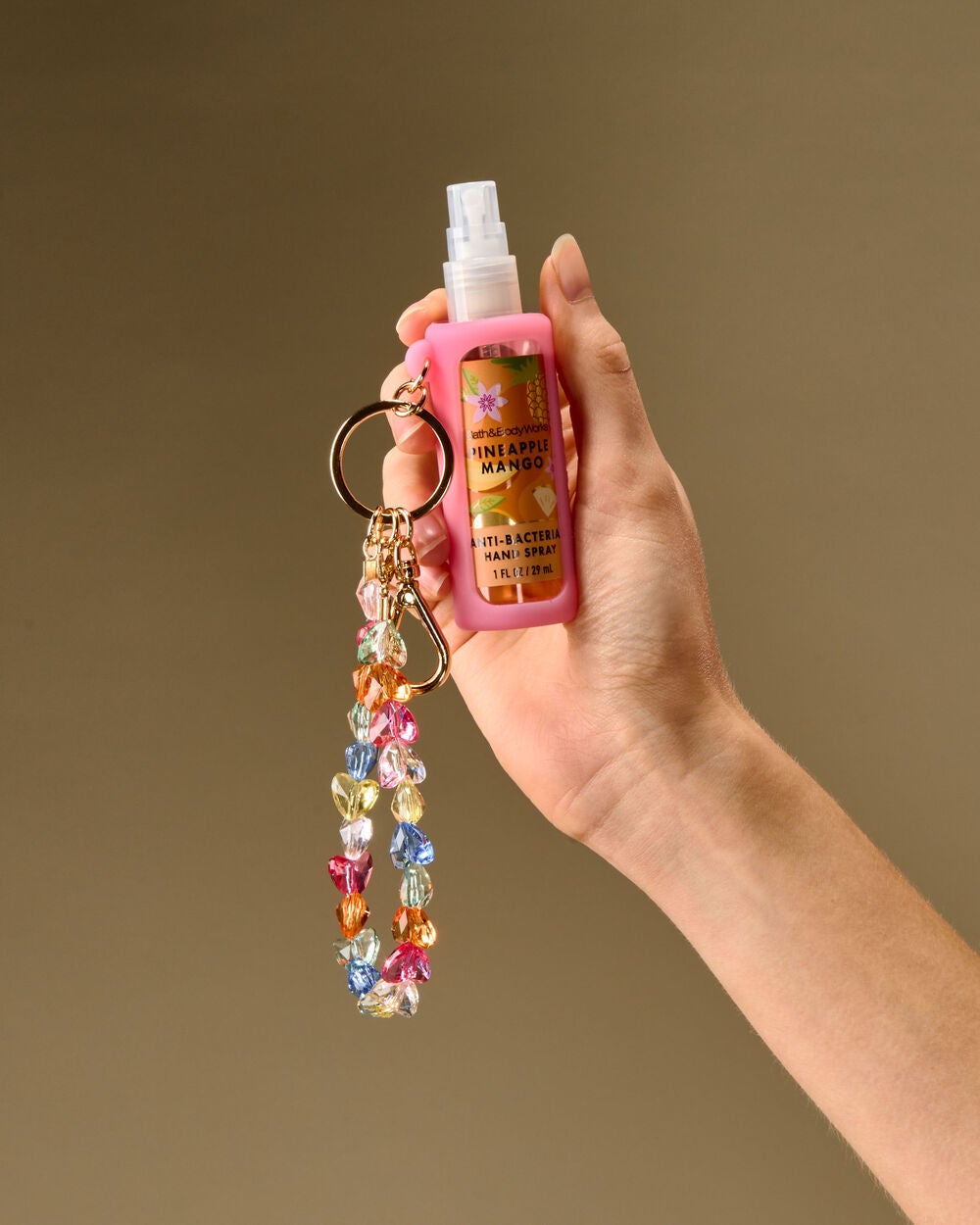 Pink Wristlet Hand Sanitizer Spray Holder - Image 3