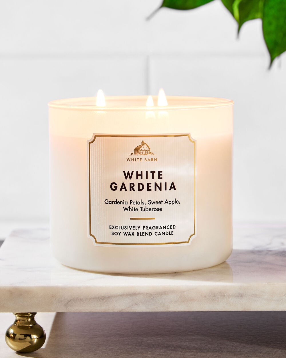 White Gardenia 3-Wick Candle - Image 6