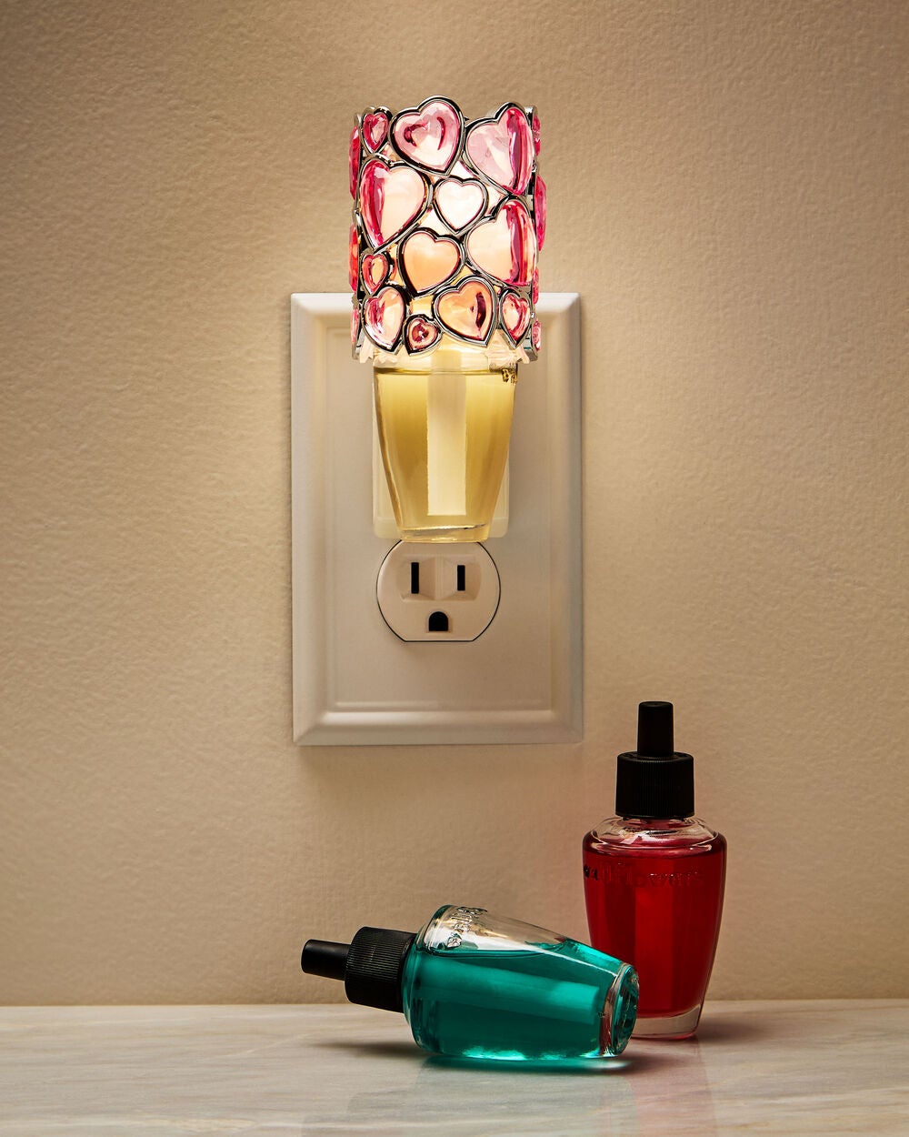 Pink Hearts Nightlight Wallflowers Fragrance Plug - Image 4